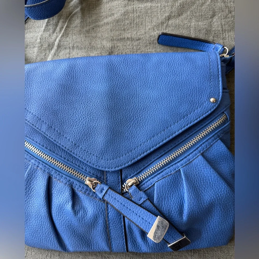 Cobalt Blue Leather Crossbody Bag